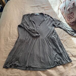 Brown Long Sleeve Dress